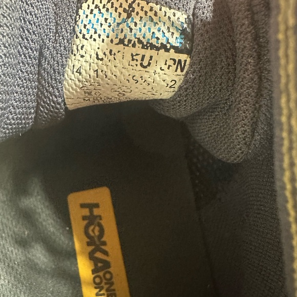 Hoka Men's Navy and Gold Athletic Shoes - Picture 4 of 5